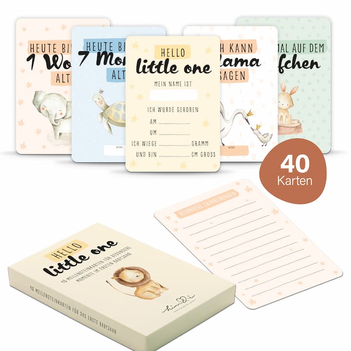 Him & I Baby Meilensteinkarten Hello little one Cover