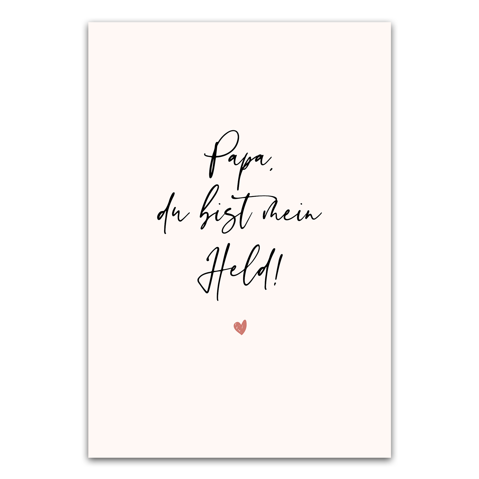 Papa Du bist mein Held Postkarte